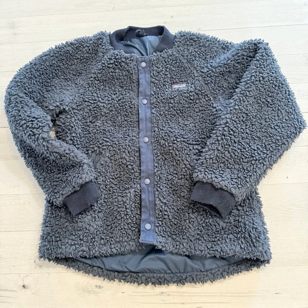 Patagonia Kids' Retro-X Bomber‎ Jacket navy blue kids size 12